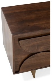 Comodă TV maro din lemn de mango 145x55x40 cm Trisha – MOME
