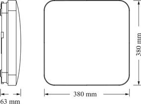 Osram - Plafonieră LED CEILING SQUARE, 36W/230V, 4000K, 38x38 cm, albă