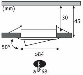 SET 3x corp de iluminat încastrat pentru baie LED/6,5W IP23 NOVA 230V Paulmann 93449
