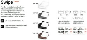 Aplica LED orientabila pentru exterior IP54 Swipe ap antracit