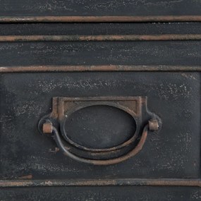 Comoda neagra, din metal, aspect vintage, Archivio
