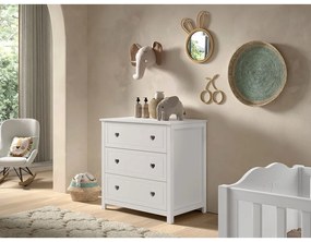 Comodă de copii albă 90x89x57 cm Amori – Vipack