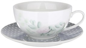 Set ceasca cu farfurie BOTANIC CHIC, portelan