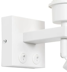Lampa de perete moderna alba cu lampa de citit - Brescia