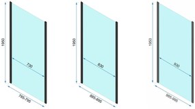 Cabina dus Rapid Swing Auriu 90x80cm, Rea