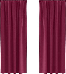 vidaXL Perdele Opaque cu Inel 2 pcs Roșu Vin 245 x 140 cm Poliester