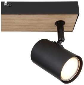 Spot ROBBY 2xGU10/35W/230V negru/maro Globo 57911-2BW