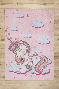 JUNIOR 51855.804 covor lavabil Inorog, nori pentru copii anti-alunecare - roz - SECUNDAR-COTATI PRODUSUL