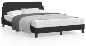 373154 vidaXL Cadru de pat cu tăblie, negru, 120x200 cm, catifea