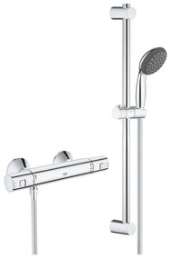 Baterie dus termostatata Grohe Precision Start crom lucios cu set de dus