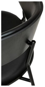 Scaun de sufragerie negru mat cu cotiere Crib – DAN-FORM Denmark