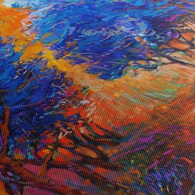 Tablou - Coroane de copac de toamnă, impresionism modern (70x50 cm)