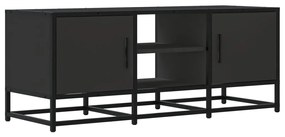 848834 vidaXL Dulap TV, negru, 100x35x41 cm, lemn prelucrat și metal