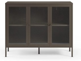 Vitrină gri din metal 121x90x40 cm Layna – Marckeric