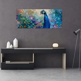 Tablou - Pictura de un păun (120x50 cm)
