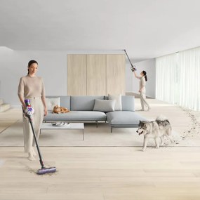 Aspirator vertical Dyson V8 Advanced 492636-01, 130AW, 540ml, 110000 rpm/min, Аutonomie pаnа la 40 min, HEPA, Argintiu