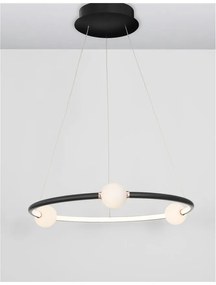 Lustra LED dimabila cu telecomanda design modern Celia negru