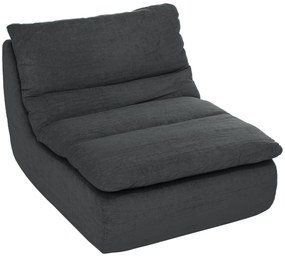 HOMCOM Fotoliu de podea din spumă, chaise-longue, fotoliu de lounge pentru living, dormitor, gri | Aosom Romania
