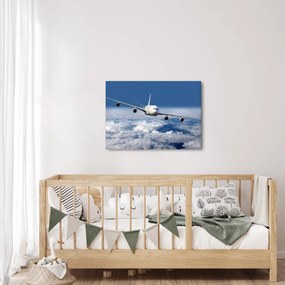 Tablou - Avion în nori (70x50 cm)