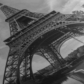 Tablou - Turnul Eiffel, alb-negru (120x50 cm)