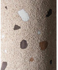 Fotoliu de copii maro deschis cu tapițerie din țesătură bouclé/cu tapițerie din chenille Terrazzo Moon – Wigiwama