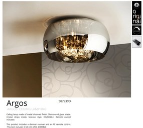 Lustra aplicata LED dimabila cu telecomanda 40cm ARGO SV-507939D