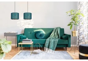 Lustră pe cablu REZO 2xE27/60W/230V turcoaz