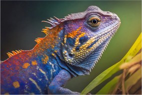 Tablou - Iguana colorată (90x60 cm)