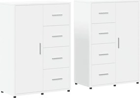 vidaXL Dulapuri, 2 buc., alb, 60x31x84 cm, lemn prelucrat