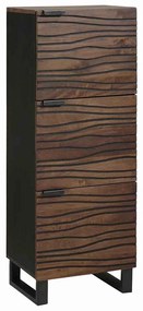 vidaXL Highboard din lemn de nuc cu raft Altele cu depozitare cu ușă Maro 40 x 33.5 x 110 cm