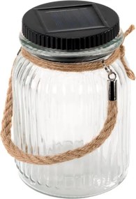 Lampă solară, 3 LED-uri, solar, sticlă, alb