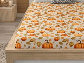 Cearsaf din microfibra AUTUMN PUMPKINS colorat 90x200 cm