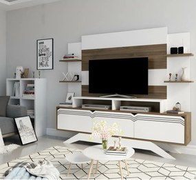 Perete TV Delpi Walnut and White