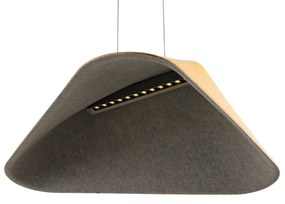 Lustra LED suspendata design modern Carbon galben