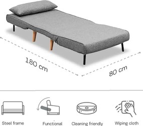 Fotoliu Extensibil,reglabil, Folde, 180 x 80 cm