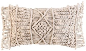 Perna decorativa din bumbac MACRALINA, macrame, 30 x 50 cm