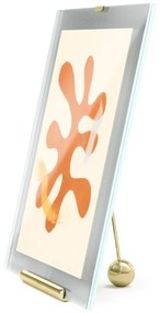 Ramă foto aurie cu picior de susținere din sticlă 26x30,5 cm Flute – Umbra