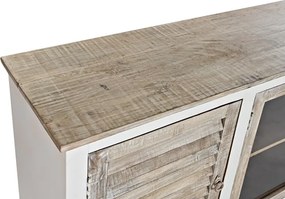 Bufet alb rustic , din lemn de mango