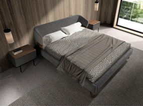 Noptiera deosebita design LUX Dark Grey-Walnut