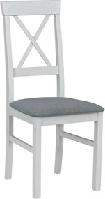 Scaun ALLA 3, gri/alb, stofa clasica/lemn, 43x51x95 cm