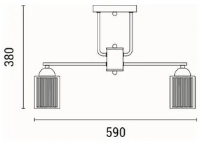Lustră aplicată 5xE27/60W/230V