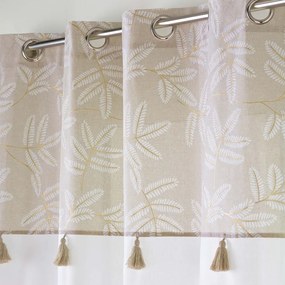 Draperie albă-bej din amestec de bumbac 140x240 cm Altea – douceur d'intérieur