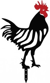 Chicken Family 4 piese Decor de grădină Negru