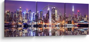 Tablou - Manhattan (cu ceas) (90x30 cm)