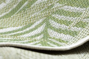 Covor, traversa SISAL SION frunze de palmier, tropical 2837 țesute plate ecru / verde