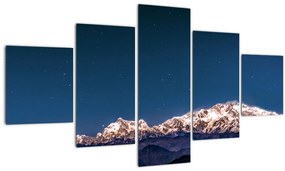 Tablou cu munți și cerul nocturn (125x70 cm), în 40 de alte dimensiuni noi