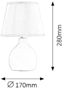Rabalux 4475 - Lampă de birou INGRID 1xE14/40W/230V albă