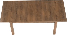 Masă extensibilă pentru dining, stejar lefkas închis, 160-203x90 cm, MONTANA STW