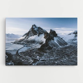 Tablou Canvas, 80x120cm, Dormitor si Living, Peisaje, Munti, Black Snowy Mountain