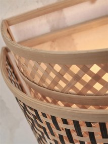 Aplica de perete eco din bambus Bhutan/half 32x27 bl/nat
